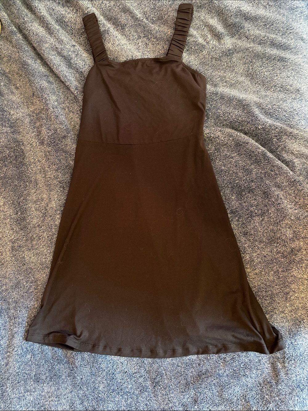 SO Black Sleeveless Square-Neck Dress